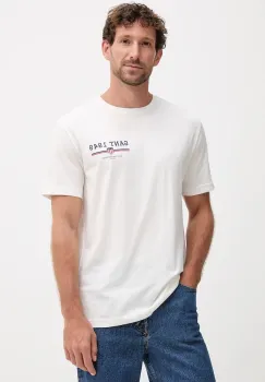Gant tricou din bumbac culoarea alb, cu imprimeu, 2067044 imagine