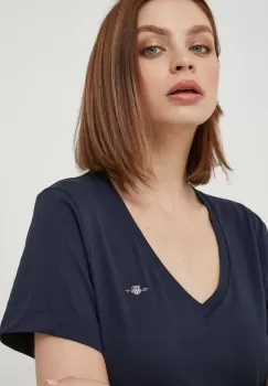 Gant tricou din bumbac culoarea albastru marin imagine