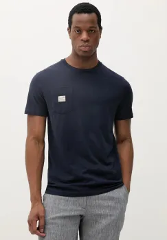 Gant tricou din bumbac culoarea albastru marin, cu imprimeu, 2003306 imagine