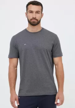 Gant tricou din bumbac culoarea gri, neted imagine