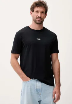 Gant tricou din bumbac culoarea negru, cu imprimeu, 2003362 imagine