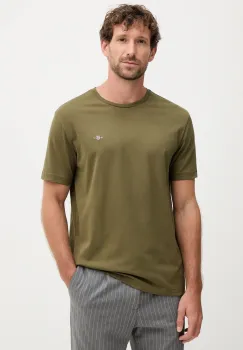 Gant tricou din bumbac culoarea roz, neted imagine