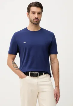 Gant tricou din bumbac culoarea roz, neted imagine