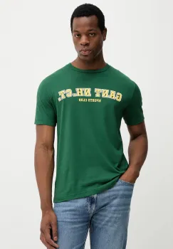 Gant tricou din bumbac culoarea verde, cu imprimeu, 2003345 imagine