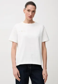 Gant tricou din bumbac femei, culoarea alb, 4200573 imagine