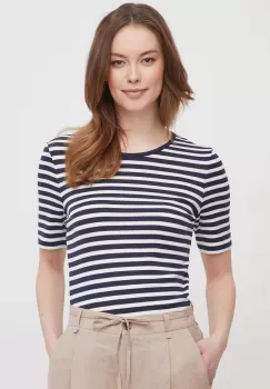 Gant tricou femei, culoarea albastru marin imagine
