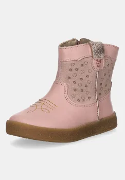 Garvalin ghete din piele pentru copii culoarea roz, 251329 imagine