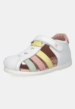 Garvalin sandale din piele pentru copii culoarea alb, 252303 imagine