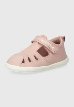 Garvalin sandale din piele pentru copii culoarea roz imagine