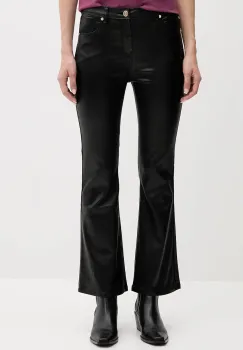 Gaudi pantaloni culoarea negru, evazati, high waist, 521BD25016 imagine