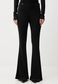 Gaudi pantaloni culoarea negru, evazati, high waist, 521FD24005 imagine