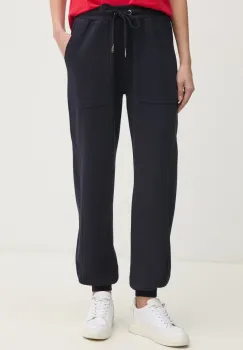 Gaudi pantaloni de trening femei, culoarea albastru marin, neted, 511BD24006 imagine