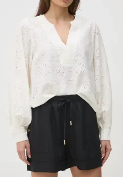 Gaudi pantaloni scurti femei, culoarea negru, neted, high waist, 511BD25009 imagine