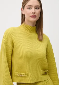 Gaudi pulover femei, culoarea galben, cu turtleneck, 421FD53024 imagine