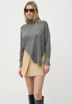 Gaudi pulover femei, culoarea gri, light, cu turtleneck, 421BD53010 imagine