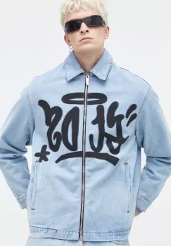 GCDS geaca jeans barbati, de tranzitie, oversize imagine