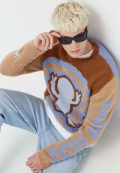 GCDS pulover din amestec de lana barbati, calduros imagine