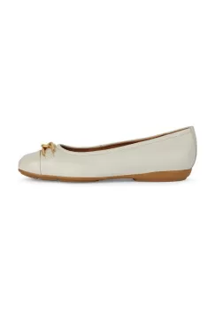 Geox balerini de piele D ANNYTAH culoarea bej, D457NA 0TUHH C5322 imagine