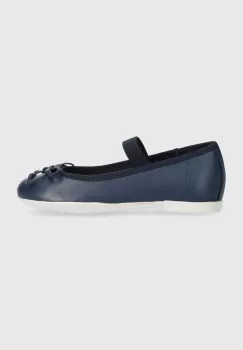Geox balerini din piele pentru copii culoarea albastru marin imagine