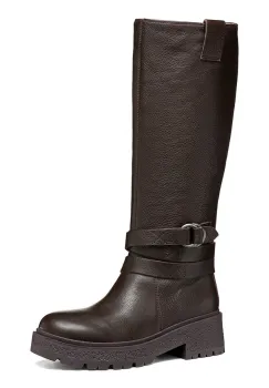 Geox  botine cu toc jos pentru femei din piele D EIVETTE imagine