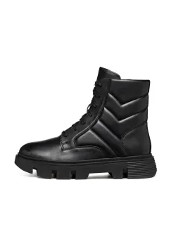 Geox botine D VILDE femei, culoarea negru, cu toc plat, D46UAA 0TUBC C9999 imagine