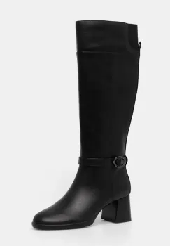 Geox botine D WALK PLEASURE 55 femei, culoarea negru, cu toc drept, D46XBD 00043 C9999 imagine