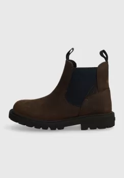 Geox cizme chelsea din piele intoarsa culoarea maro imagine