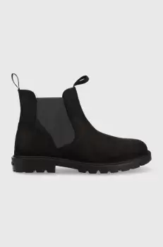 Geox cizme chelsea din piele intoarsa culoarea negru imagine