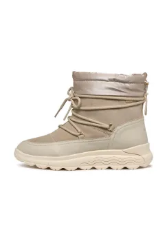 Geox cizme de iarna D SPHERICA 4X4 B ABX femei, culoarea bej, cu toc plat, izolat, D4626A 08522 C6738 imagine