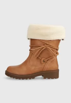 Geox cizme de iarna pentru copii culoarea bej imagine