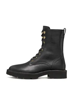 Geox cizme de piele D NORIZE culoarea negru, cu toc plat, D564ZC 00081 C9999 imagine