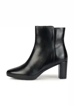 Geox cizme de piele D WALK PLEASURE 60 culoarea negru, cu toc drept, D36TEC 00043 C9999 imagine