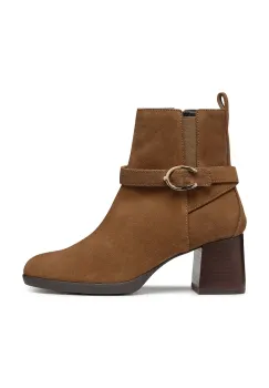 Geox cizme din piele intoarsa D WALK PLEASURE 55 culoarea maro, cu toc drept, D46XBA 00022 C6372 imagine