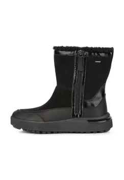 Geox cizme din piele intoarsa Dalyla B Abx femei, culoarea negru, cu toc plat, izolare usoara imagine