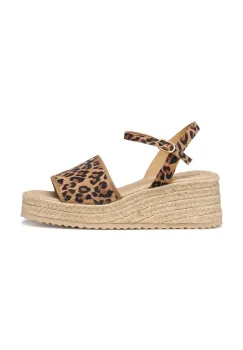 Geox espadrile wedges pentru femei, din piele D ALEMERIA imagine