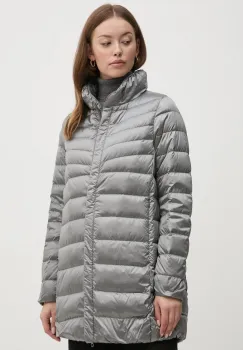 Geox geaca de puf femei, culoarea argintiu, de tranzitie, W4625D-T3154-F9822 imagine