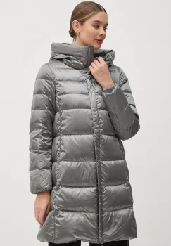 Geox geaca de puf femei, culoarea argintiu, de tranzitie, W4626G-T3154-F9822 imagine