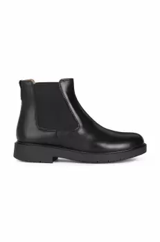 Geox ghete chelsea de piele Spherica Ec1 femei, culoarea negru, cu toc plat imagine