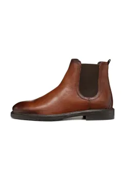 Geox ghete chelsea de piele U TIBERIO barbati, culoarea maro, U46G5A 000JD C6001 imagine