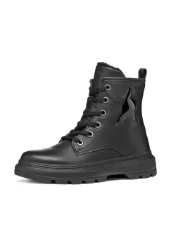 Geox ghete de iarna pentru copii din piele KIDDARTAH culoarea negru, J56MGG.08566 imagine