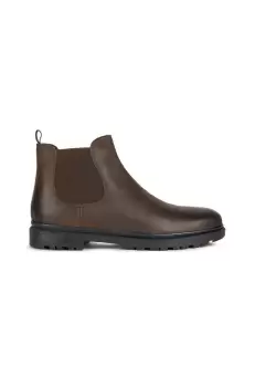 Geox Ghete de piele barbati, culoarea maro imagine