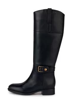 Geox ghete de piele D FELICITY NP ABX A femei, culoarea negru, cu toc plat, D36BLA 00043 C9999 imagine
