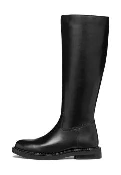 Geox ghete de piele D SERILDA femei, culoarea negru, cu toc plat, D46WYA 00043 C9999 imagine