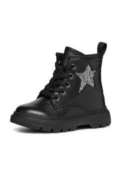 Geox ghete din piele pentru copii KIDDARTAH culoarea negru, B465YA.085EW imagine