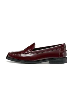Geox mocasini de piele D CLORIDIE culoarea bordo, cu toc plat, D56XGA 00038 C7011 imagine