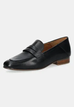 Geox mocasini de piele D MANTINEA femei, culoarea negru, cu toc plat, D552EA 00085 C9999 imagine