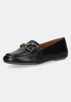 Geox mocasini de piele D PALMARIA femei, culoarea negru, cu toc plat, D45MUJ 000TU C9997 imagine