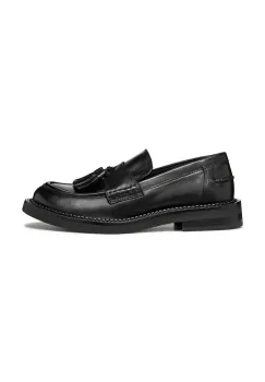 Geox mocasini de piele D SERILDA culoarea negru, cu toc plat, D46WYH 00043 C9999 imagine