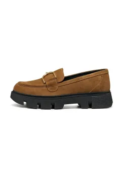 Geox mocasini de piele D VILDE culoarea maro, cu platforma, D46UAH 00022 C6372 imagine