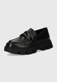 Geox mocasini de piele D VILDE femei, culoarea negru, cu platforma, D46UAC 00043 C9999 imagine